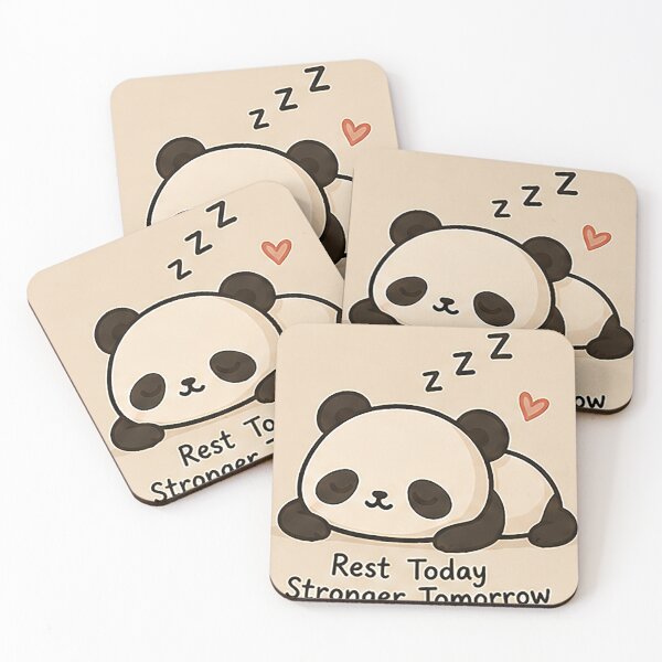 Item preview, Rest Today Stronger Tomorrow – Cute Sleeping Panda Positive Quote designed and sold by Sara-Ai.