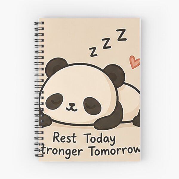 Item preview, Rest Today Stronger Tomorrow – Cute Sleeping Panda Positive Quote designed and sold by Sara-Ai.
