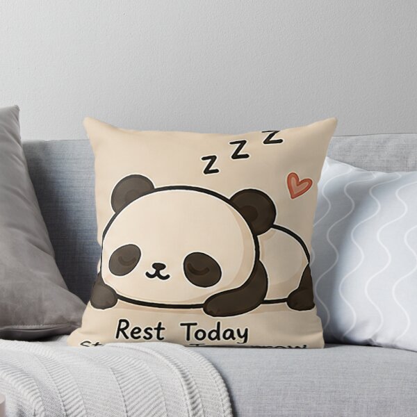 Item preview, Rest Today Stronger Tomorrow – Cute Sleeping Panda Positive Quote designed and sold by Sara-Ai.