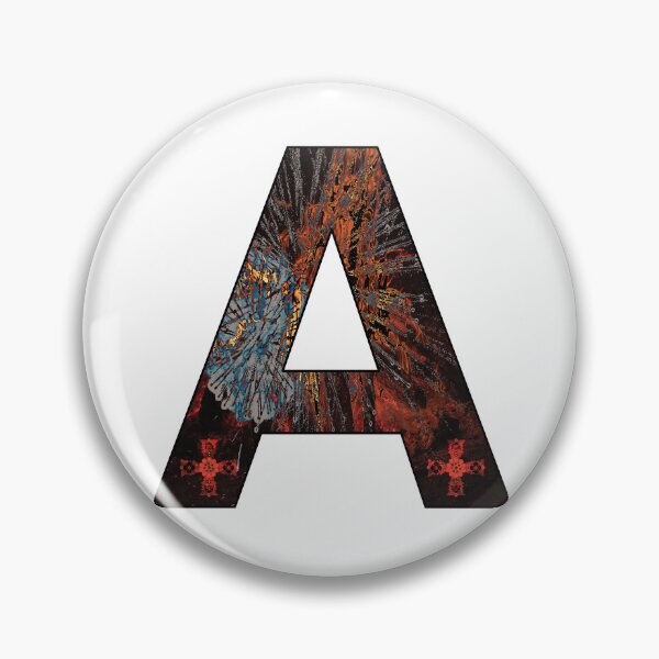 Item preview, Dark Gothic Letter A Fire Ice designed and sold by NornAxiom.