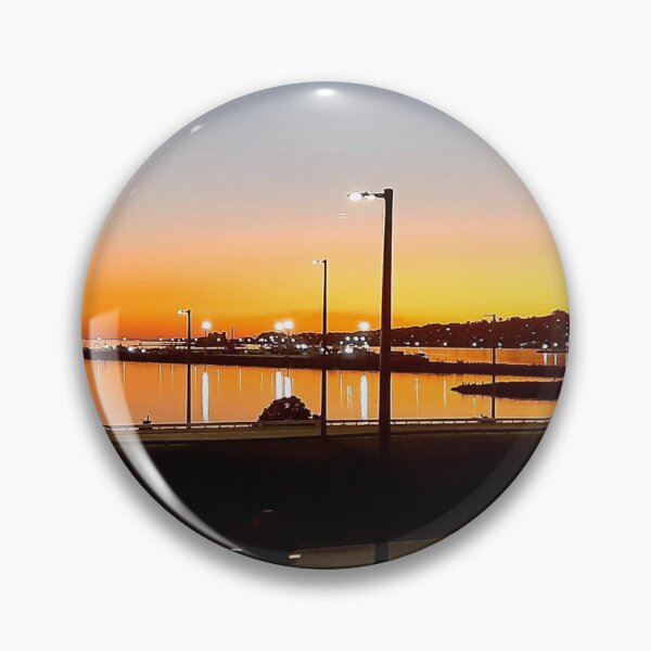 Item preview, Vibrant Orange Sunset River and Lights designed and sold by VividSurfaces.