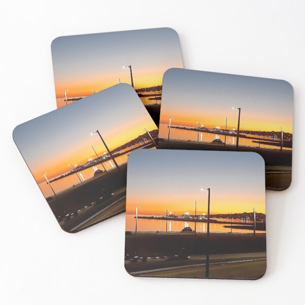 Item preview, Vibrant Orange Sunset River and Lights designed and sold by VividSurfaces.