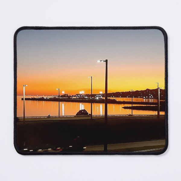 Item preview, Vibrant Orange Sunset River and Lights designed and sold by VividSurfaces.