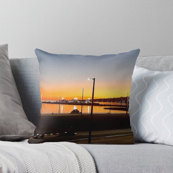 Item preview, Vibrant Orange Sunset River and Lights designed and sold by VividSurfaces.