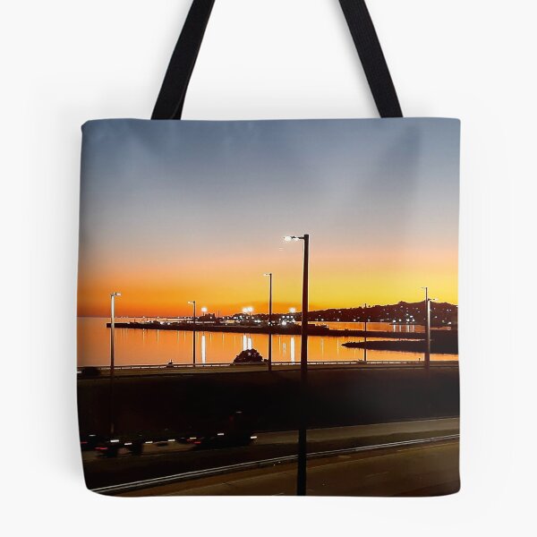 Item preview, Vibrant Orange Sunset River and Lights designed and sold by VividSurfaces.
