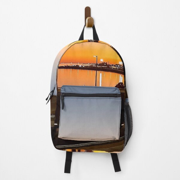Item preview, Vibrant Orange Sunset River and Lights designed and sold by VividSurfaces.