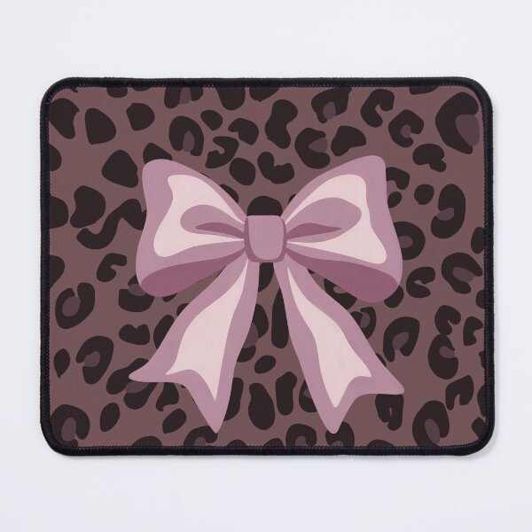 Item preview, Cute Dark Dusty Brown Coquette Bow Leopard Print Aesthetic Pattern designed and sold by MayoshaVibes.