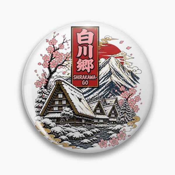 Item preview, Shirakawa Go Japan Vintage Travel Tourism designed and sold by TravelersGems.