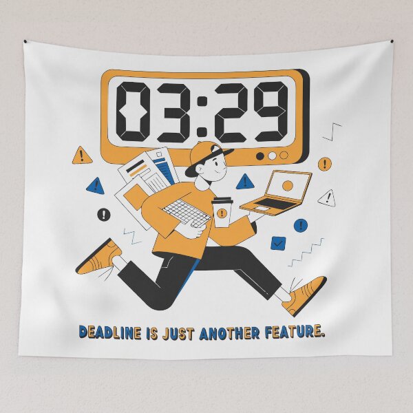 Item preview, Deadline Is Just Another Feature Funny Programmer Work T-Shirt designed and sold by Design-Pro-21.