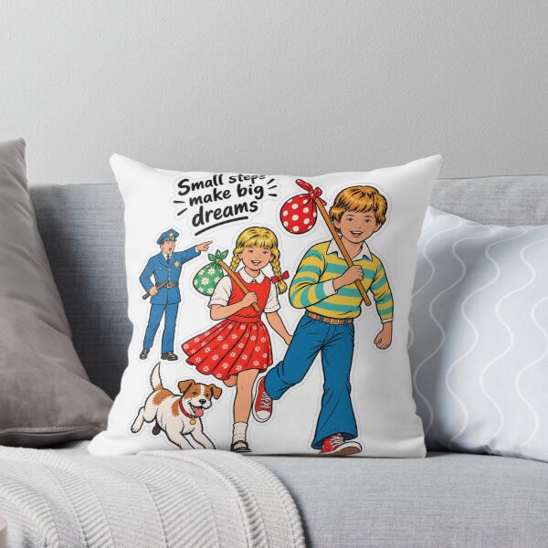 Item preview, Small Steps Make Big Dreams Vintage Retro Kids Sticker designed and sold by PRIME4YOU.