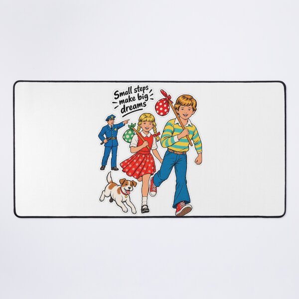 Item preview, Small Steps Make Big Dreams Vintage Retro Kids Sticker designed and sold by PRIME4YOU.