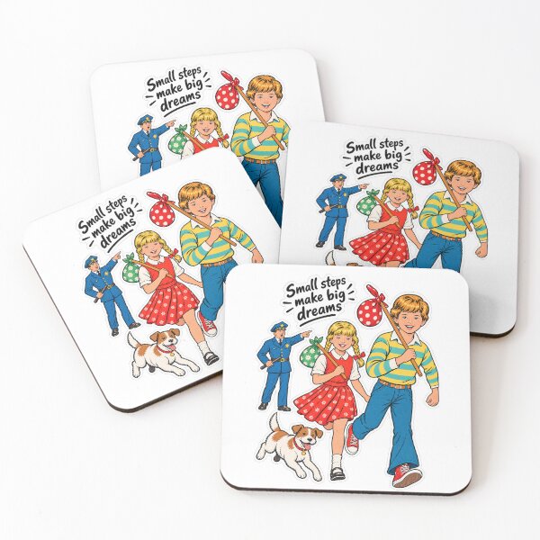 Item preview, Small Steps Make Big Dreams Vintage Retro Kids Sticker designed and sold by PRIME4YOU.