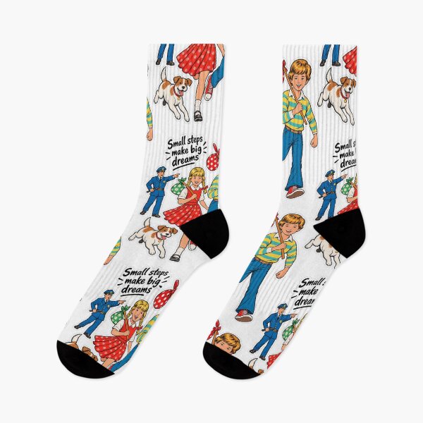 Item preview, Small Steps Make Big Dreams Vintage Retro Kids Sticker designed and sold by PRIME4YOU.