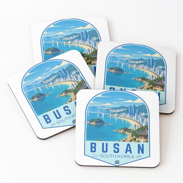 Item preview, Busan in South Korea, Retro Travel Art Emblem designed and sold by MaateoDesign.