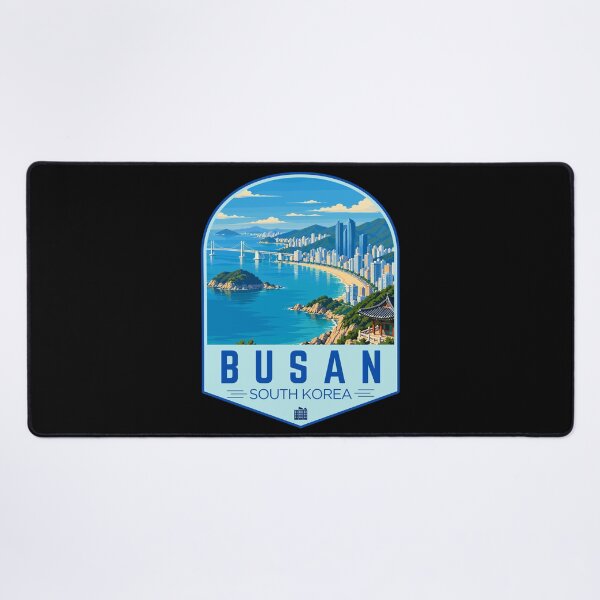 Item preview, Busan in South Korea, Retro Travel Art Emblem designed and sold by MaateoDesign.