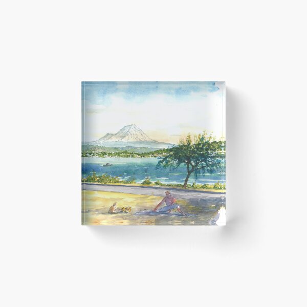 Item preview, Mount Rainier from Seward Park designed and sold by Dave Baab watercolors.