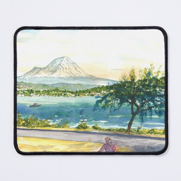 Item preview, Mount Rainier from Seward Park designed and sold by Dave Baab watercolors.