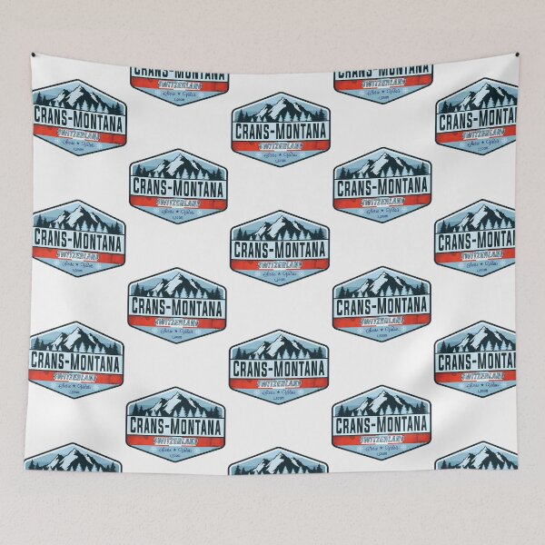 Item preview, Crans-Montana Ski Switzerland Skiing Alps Sticker T-Shirt 01 designed and sold by flamesnejme.