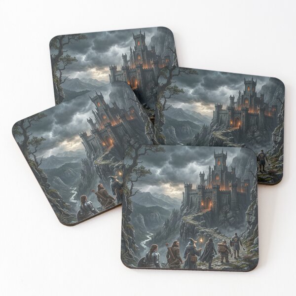 Item preview, Fantasy Party Marching Toward a Dark Castle - Medieval Art designed and sold by Lucid Dream Pixel.