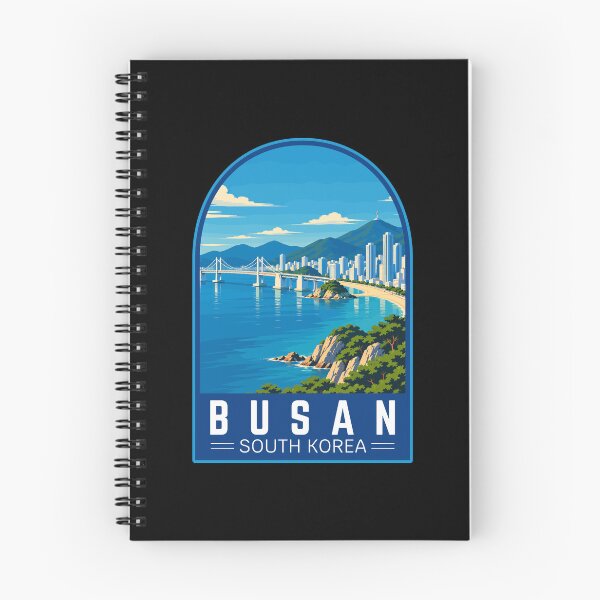 Item preview, Busan in South Korea, Vintage Travel Art Emblem designed and sold by MaateoDesign.