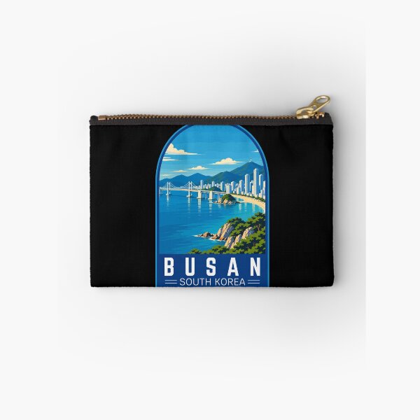 Item preview, Busan in South Korea, Vintage Travel Art Emblem designed and sold by MaateoDesign.