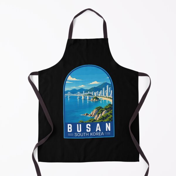 Item preview, Busan in South Korea, Vintage Travel Art Emblem designed and sold by MaateoDesign.