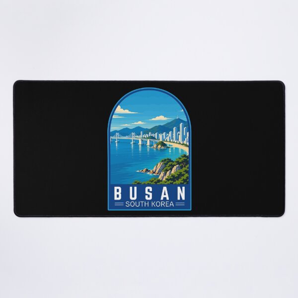Item preview, Busan in South Korea, Vintage Travel Art Emblem designed and sold by MaateoDesign.