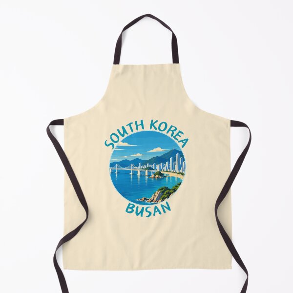 Item preview, Busan South Korea, Retro Travel Art Circle Emblem designed and sold by MaateoDesign.