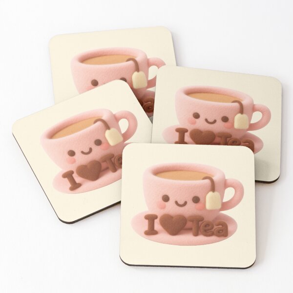 Item preview, Cute I love Tea plushie with adorable face designed and sold by Maria is Loud.