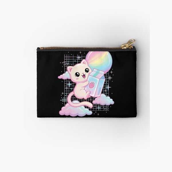 Artikelvorschau, Vaporwave-Katze, Erdbeermilch-Ästhetik, Japanisch entworfen und verkauft von Hedoraxe.
