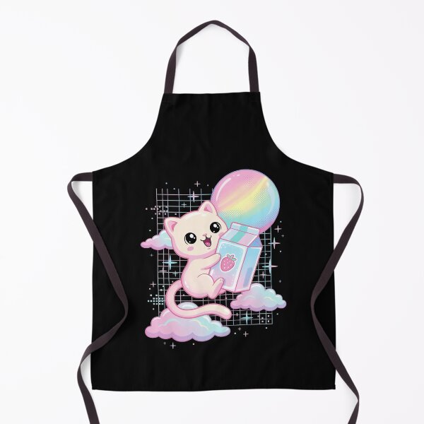 Item preview, Vaporwave Cat Strawberry Milk Aesthetic Japanese designed and sold by Hedoraxe.