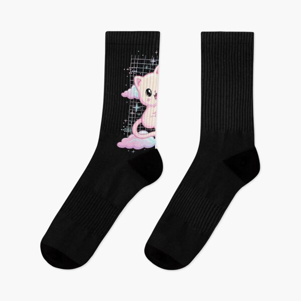 Item preview, Vaporwave Cat Strawberry Milk Aesthetic Japanese designed and sold by Hedoraxe.
