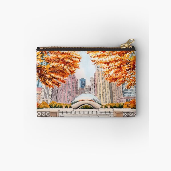 Item preview, Cloud Gate Chicago Wall Art – Illinois Fall Cityscape designed and sold by POSTERIOCREW.