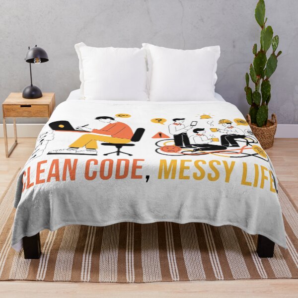Item preview, Clean Code Messy Life Funny Programmer Coding T-Shirt designed and sold by Design-Pro-21.