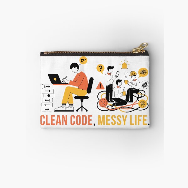 Item preview, Clean Code Messy Life Funny Programmer Coding T-Shirt designed and sold by Design-Pro-21.