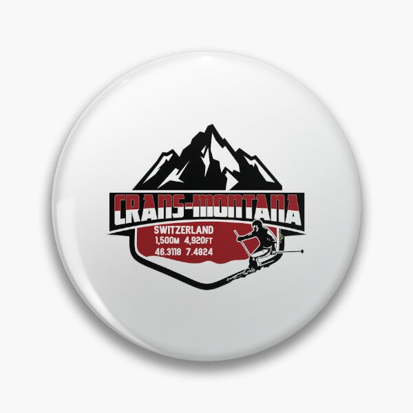 Item preview, Crans-Montana Ski Switzerland Skiing Alps Sticker T-Shirt 02 designed and sold by flamesnejme.