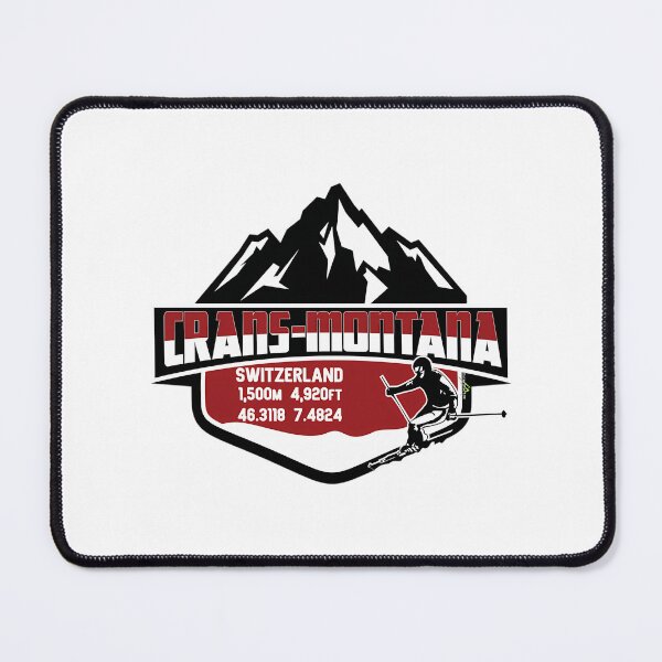 Item preview, Crans-Montana Ski Switzerland Skiing Alps Sticker T-Shirt 02 designed and sold by flamesnejme.