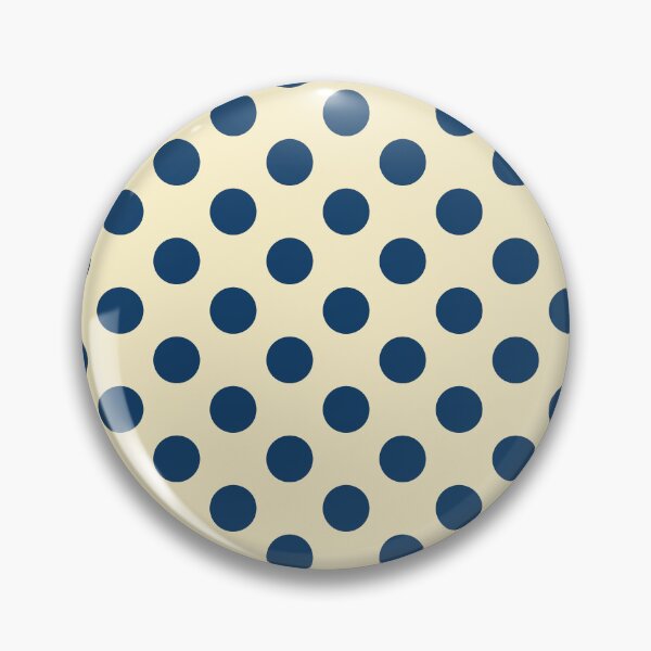 Item preview, Large Navy blue polka dot on pale yellow designed and sold by Nolan6.