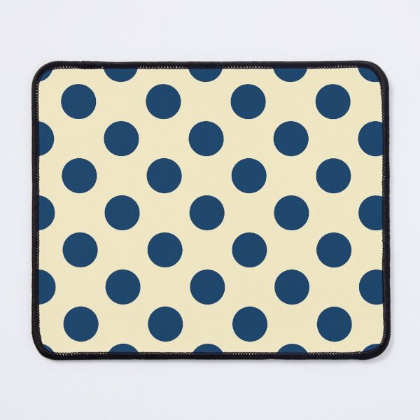 Item preview, Large Navy blue polka dot on pale yellow designed and sold by Nolan6.