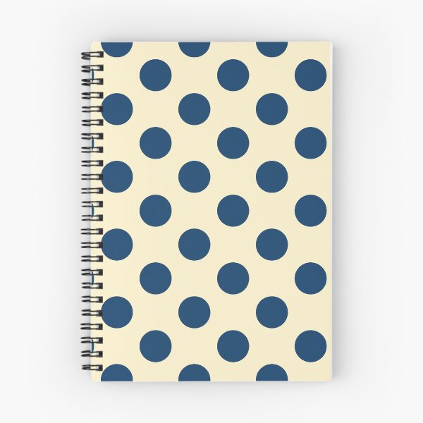 Item preview, Large Navy blue polka dot on pale yellow designed and sold by Nolan6.