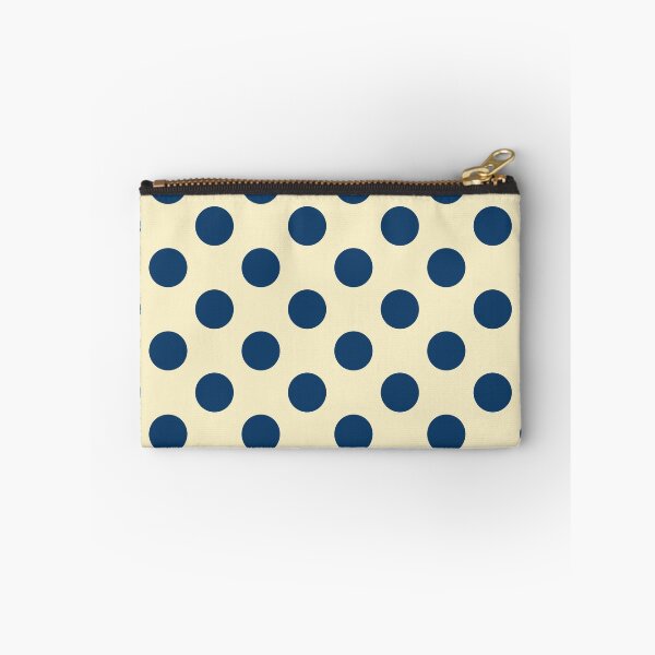 Item preview, Large Navy blue polka dot on pale yellow designed and sold by Nolan6.