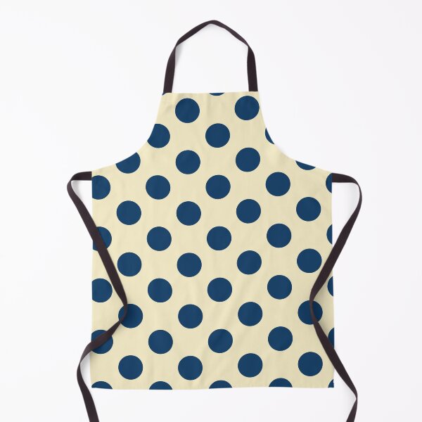 Item preview, Large Navy blue polka dot on pale yellow designed and sold by Nolan6.