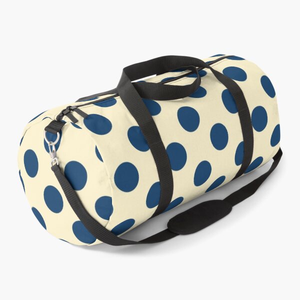 Item preview, Large Navy blue polka dot on pale yellow designed and sold by Nolan6.