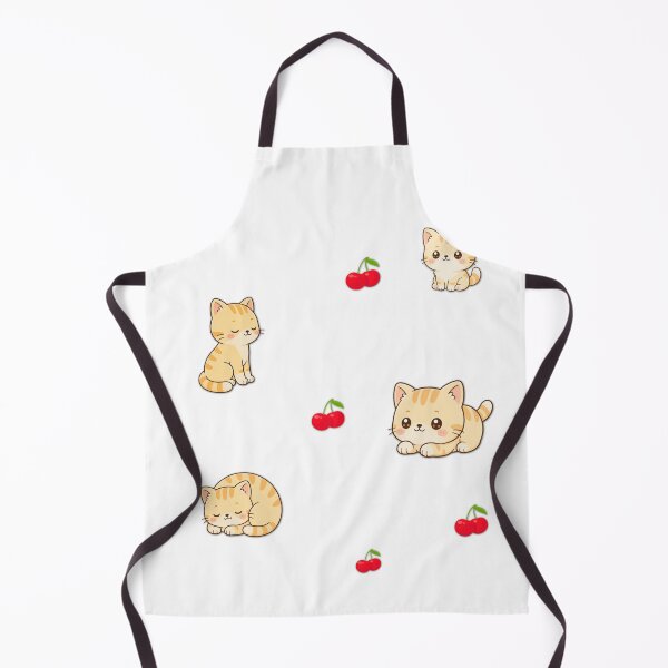 Item preview, Cute Cat Cherry Pattern – Kawaii Kitten Fruit Design designed and sold by lunadesignsmoon.