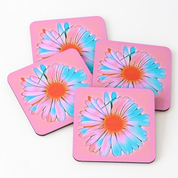 Item preview, Pastel Neon Pastel Daisy Pop Art Flower Digital Painting designed and sold by BalkanBloomArt.