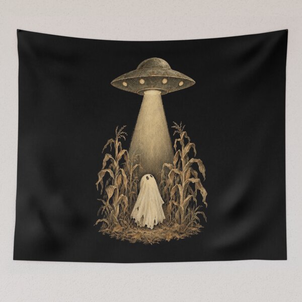 Item preview, Little Ghost and the UFO designed and sold by SignumShop.