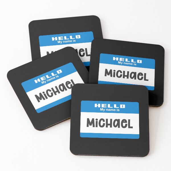 Item preview, Hello My Name is Michael - Red Name Tag 2 designed and sold by Vector-Artist.