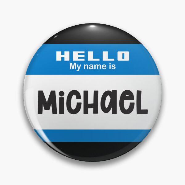 Item preview, Hello My Name is Michael - Red Name Tag 2 designed and sold by Vector-Artist.