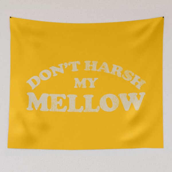 Item preview, Don't Harsh My Mellow Retro 70s Smiley Face Vintage Quote designed and sold by brianhillDESIGN.