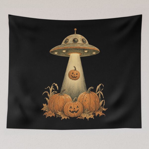Item preview, UFO Abducting a Little Pumpkin designed and sold by SignumShop.